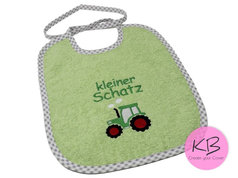 Lätzchen Zum Binden Mit Namen Und Motiv Traktor Bestickt, Kleines Geschenk Zur Geburt, Taufe, Babylatz Personalisiert, Babylätzchen von Etsy - CreateyourCover