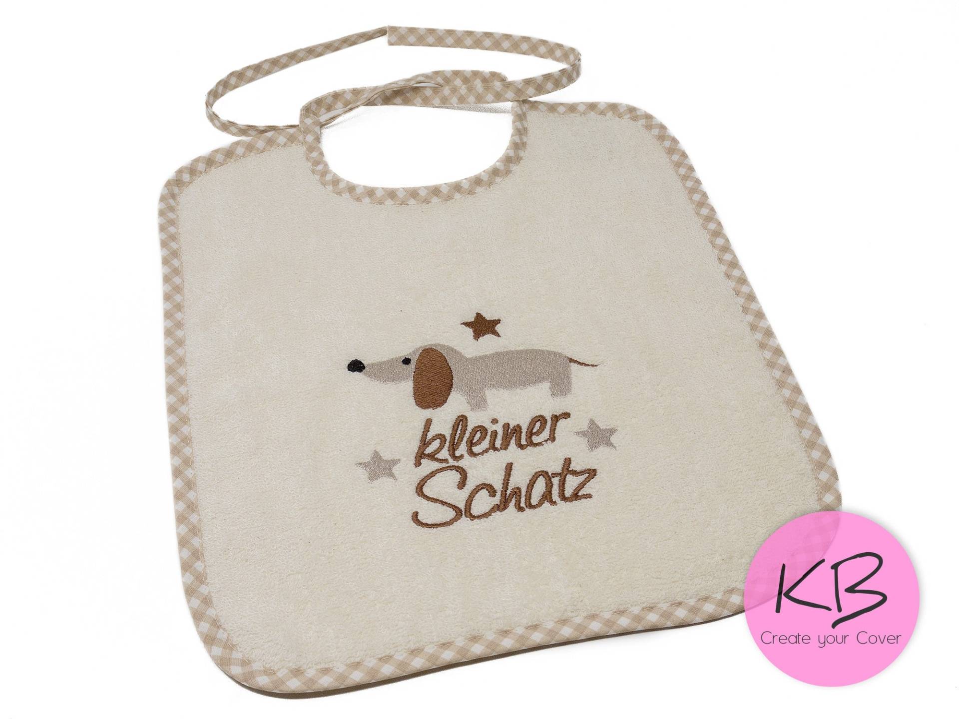 Lätzchen Zum Binden Mit Namen Und Motiv Welpe Bestickt, Geschenk Zur Geburt, Babylätzchen Personalisiert, Latz Namen, Babyparty, Taufe von Etsy - CreateyourCover