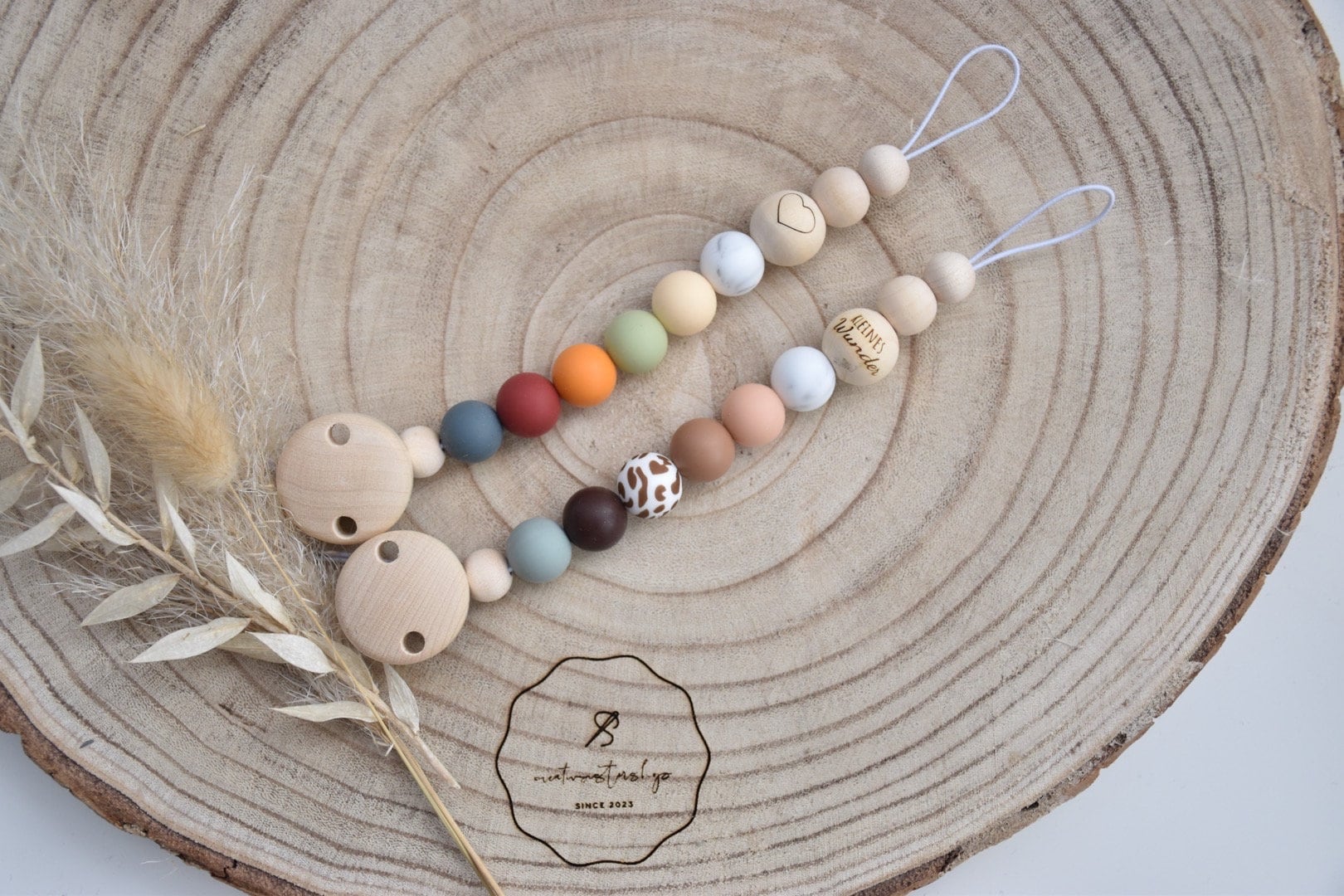 Schnullerkette Bunt Mit Gravur von Etsy - Creativsistershop