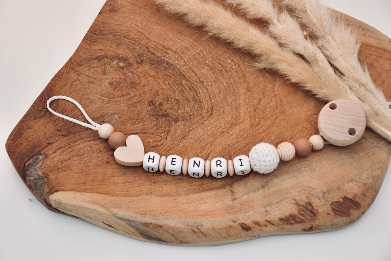 Schnullerkette Herz Personalisiert von Etsy - Creativsistershop