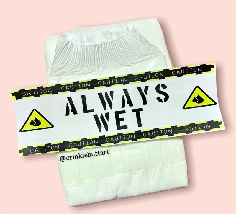 "Abdl Diaper Tapes "Always Wet" von Etsy - CrinkleButtArt