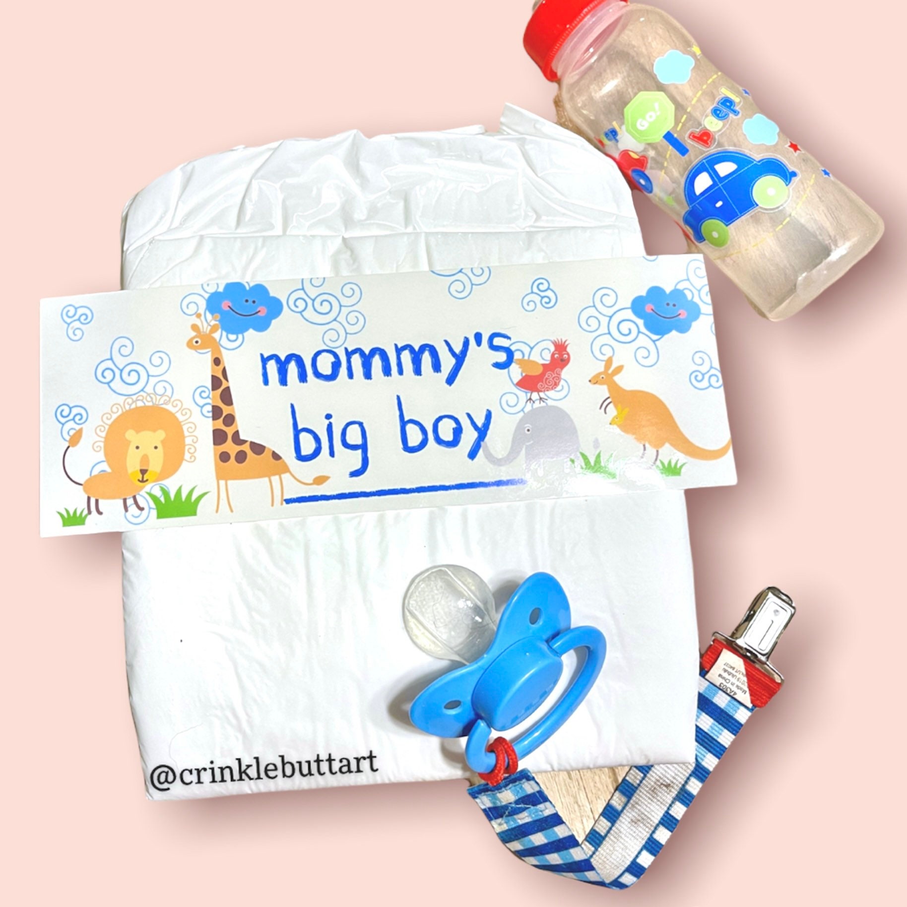 "Baby-Tape "Mama's Oder Papa's Big Boy Oder Mädchen" von Etsy - CrinkleButtArt