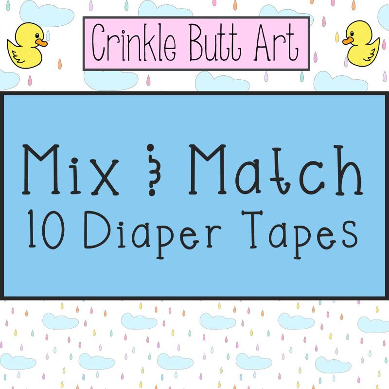 Mix & Match 10 Abdl Diaper Tapes Von Cba von Etsy - CrinkleButtArt