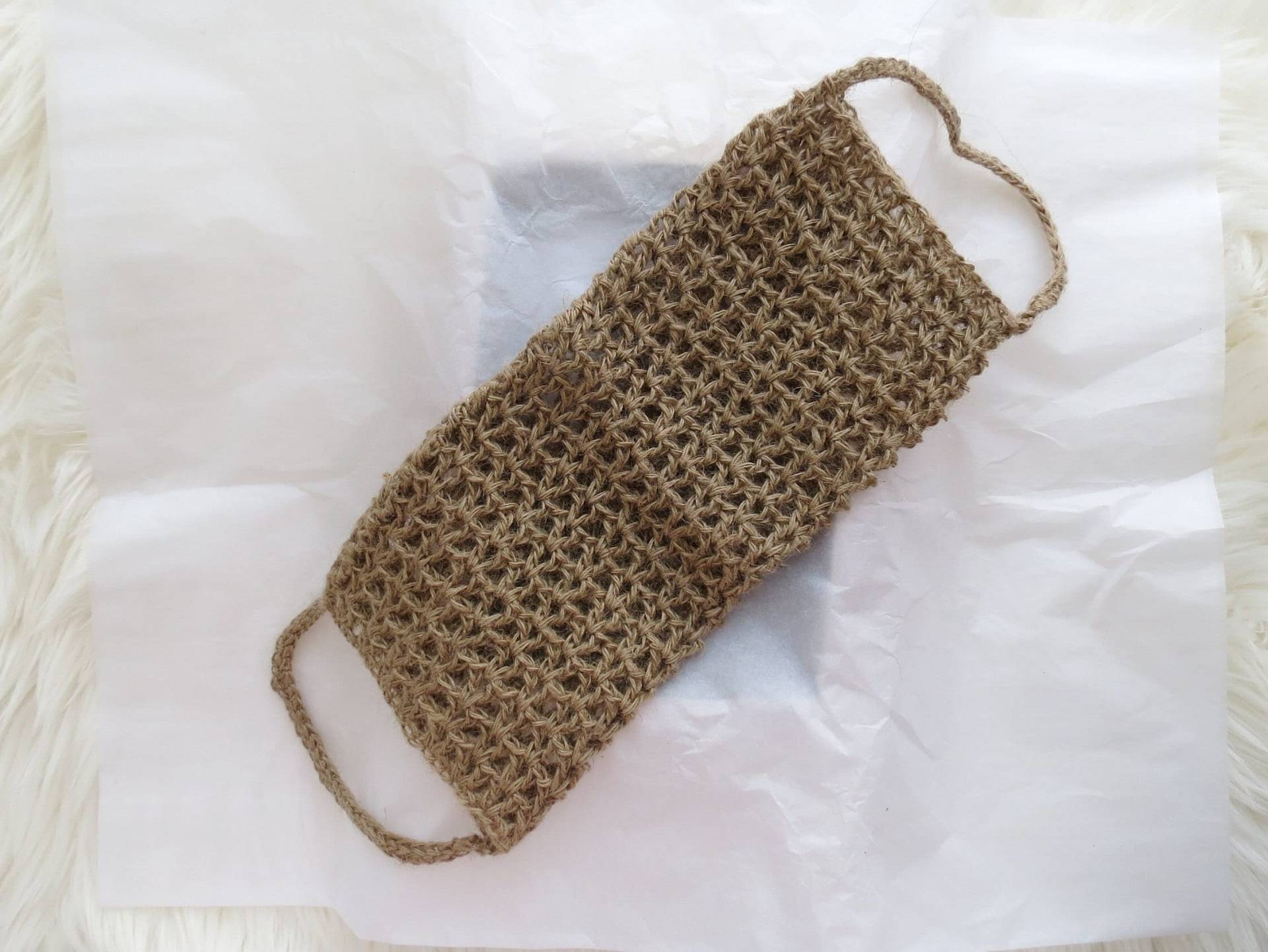 Jute Waschlappen Mit Riemen Wiederverwendbar Spa Schrubber Für Rücken Und Körper Plastikfrei Zero Waste Badeaccessoires von Etsy - CrochetHomeBoutique