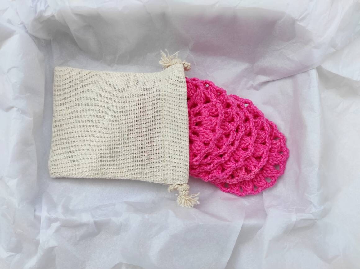 Makeup Entferner Pad Waschbar 6 Gesichtstücher Und Seifensparer Set Zero Waste Wiederverwendbar Gehäkelt Gehäkelte Baumwollseife Tasche Home Spa von Etsy - CrochetHomeBoutique