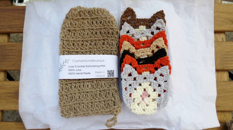 Natürliches Jute Exfoliating Mitt Cat Face Scrubbies Set Wiederverwendbar Baumwolle Makeup Remouver Spa Scrubber Handschuh Waschlappen Biologisch von Etsy - CrochetHomeBoutique