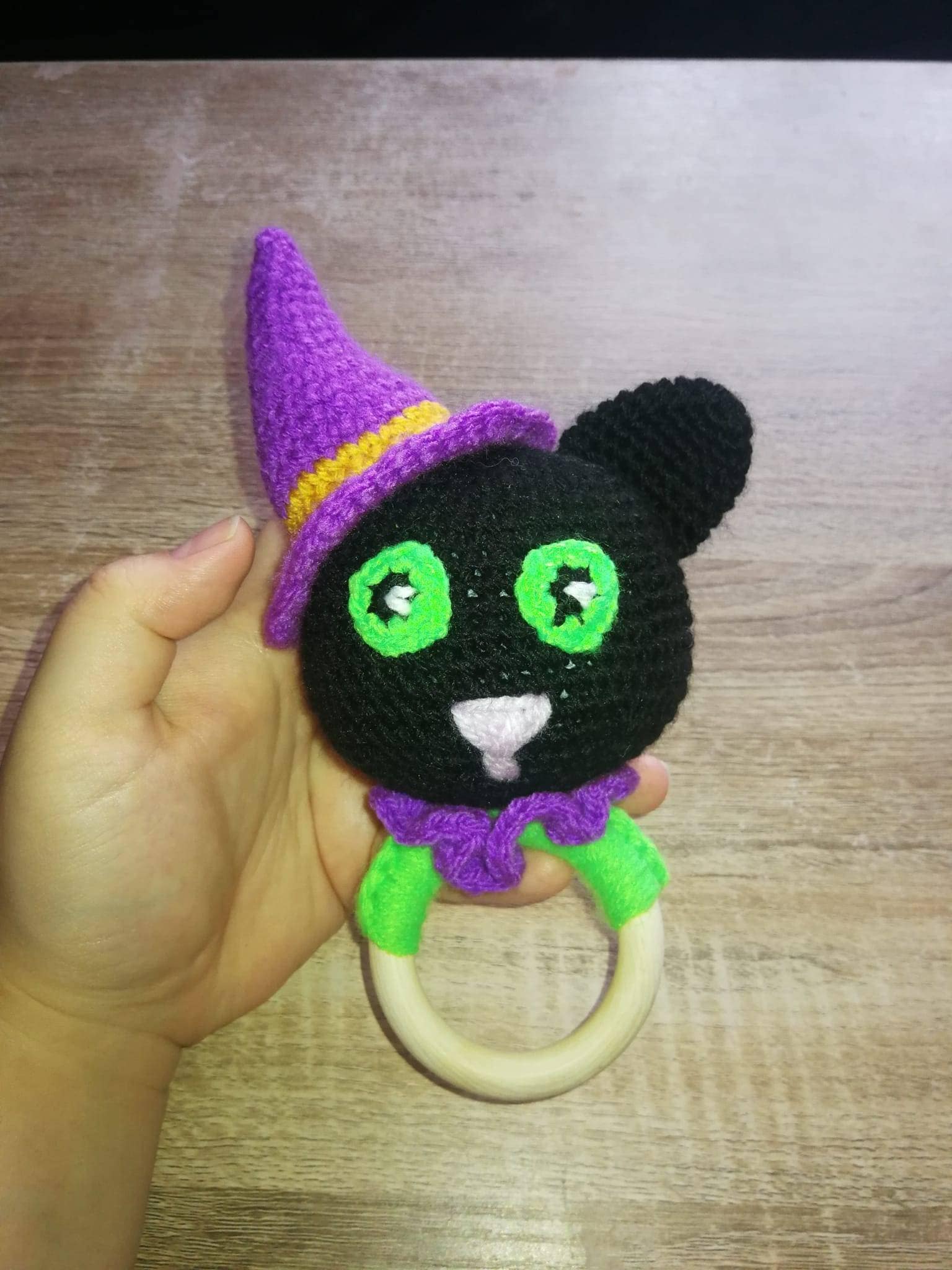 Halloween Beißring Katze von Etsy - CrochetedCarol