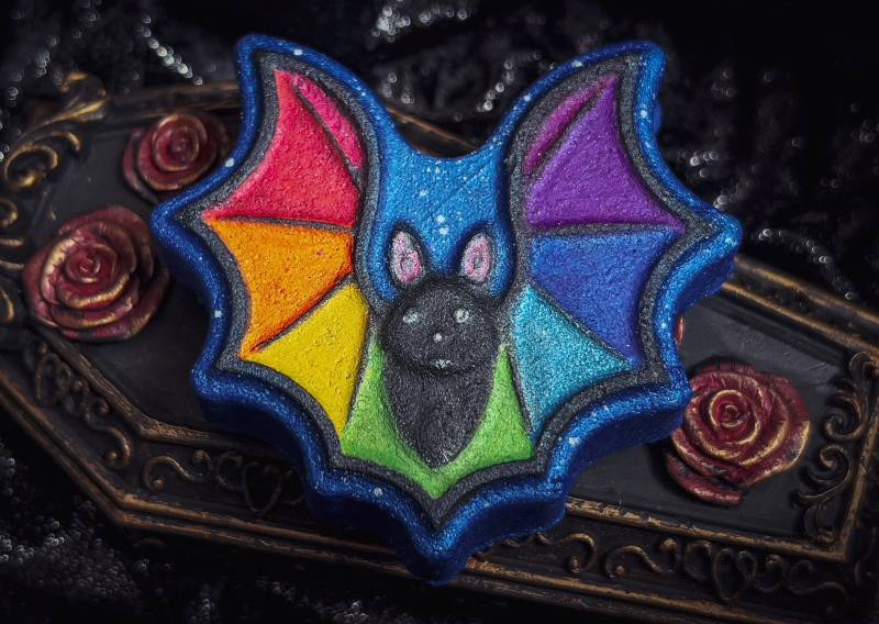 Regenbogen Fledermaus Badebombe - Orange Patchouli von Etsy - CrystalMaeCreations