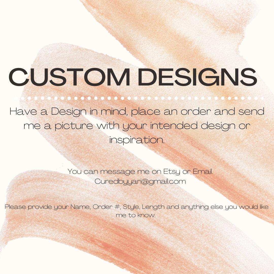 Custom Design/Press On Nail Gel von Etsy - CuredbyYari