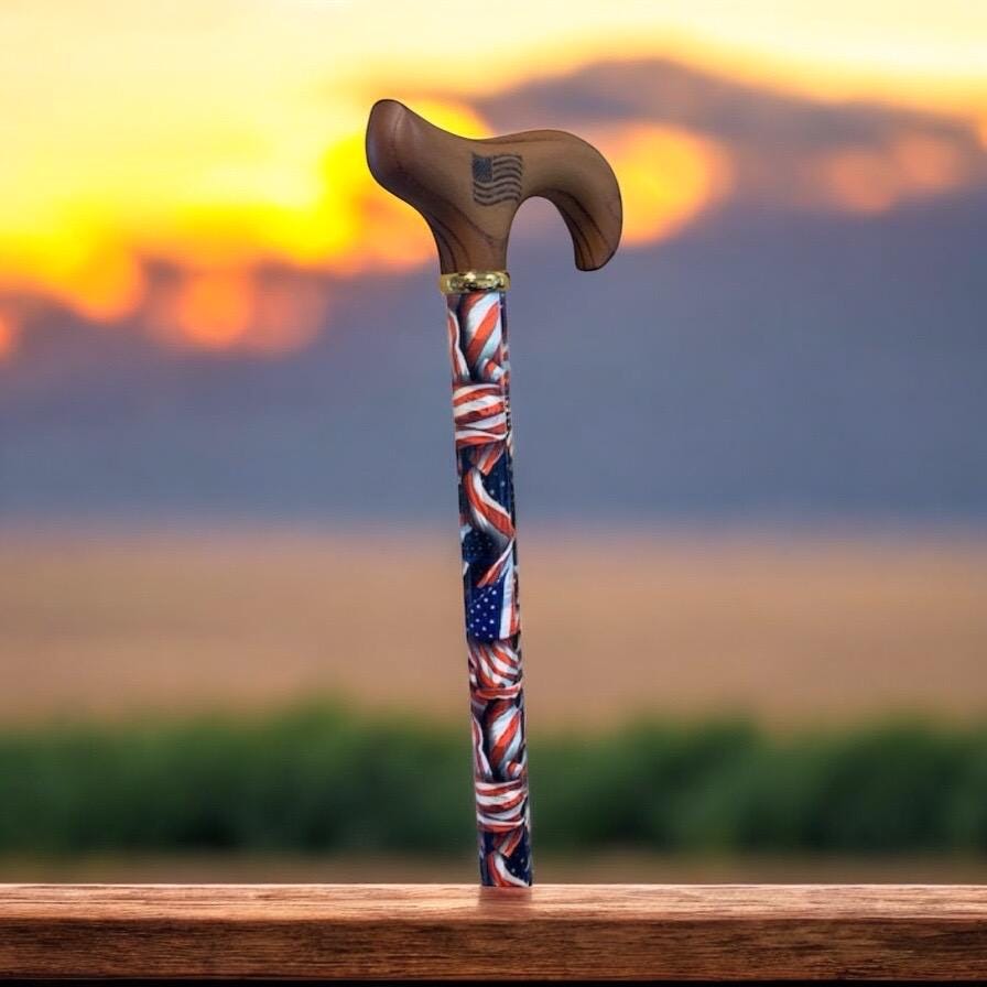 Usa Flagge Gehstock Individuell Verstellbarer Derby Cane Usa Flagge Gehstock Individuell Verstellbarer Derby Cane von Etsy - CustomCanesByKirk
