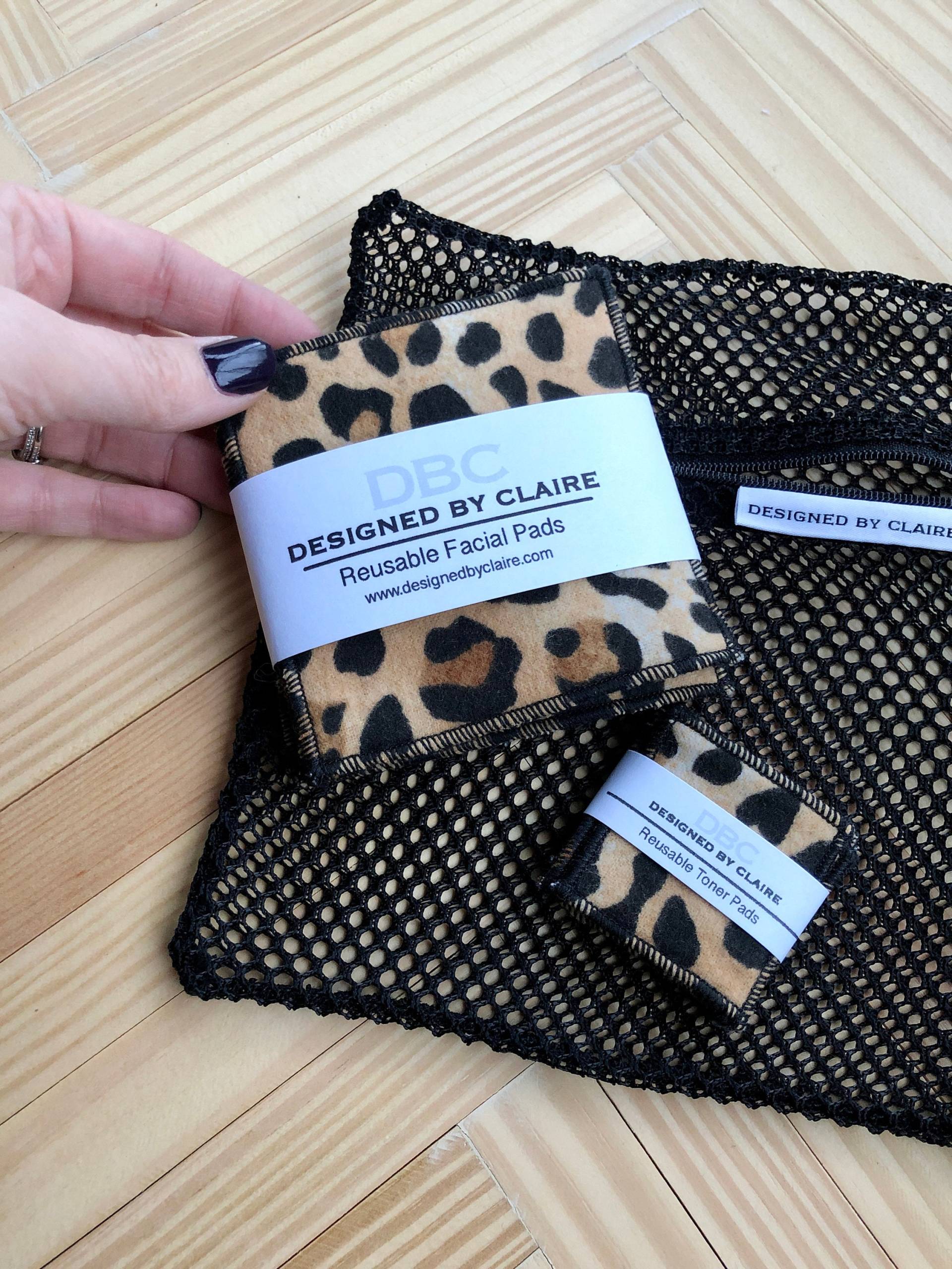 Wiederverwendbare Makeup Entferner Pads, Baumwollrunden, Zero Waste, Umweltfreundlich, Remover Schwarz Mit Leopard, 5Er Pack von Etsy - DBCDesignedByClaire