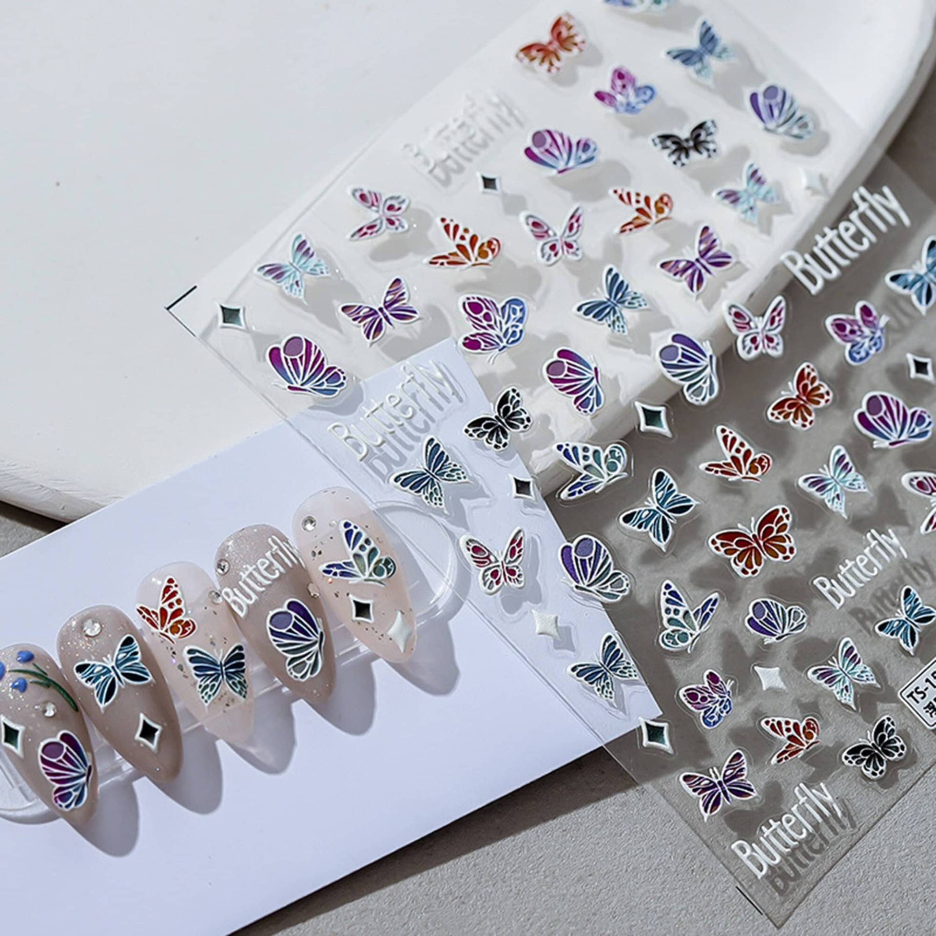 Schmetterling Nagel Aufkleber, Nagelabziehbild, Nagelabziehbild-Kunst, Nageldesigner-Kunst, 5D-Prägung, Diy-Nägel von Etsy - DIYDesignerArt