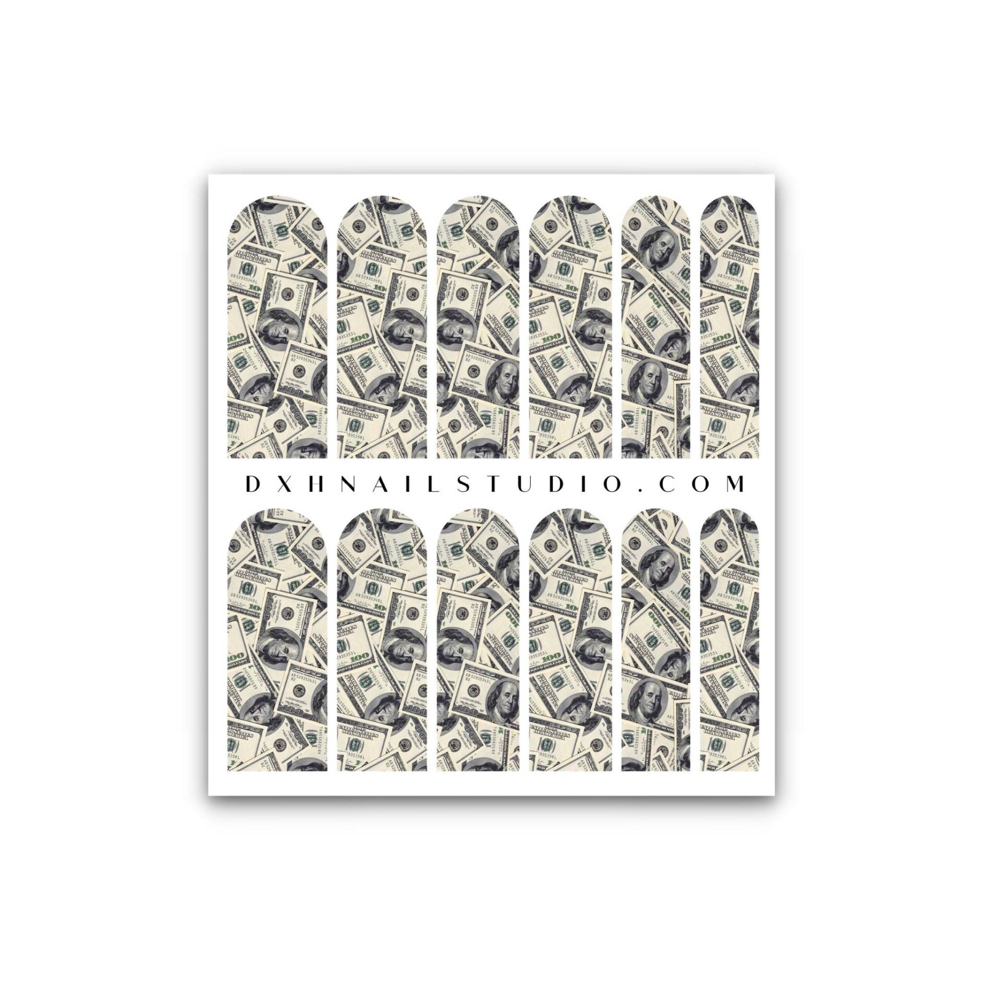 All About The Benjamins Geldnagel Aufkleber - Xl Nail Wraps Geldnägel Wasserrutsch von Etsy - DXHNAILCO