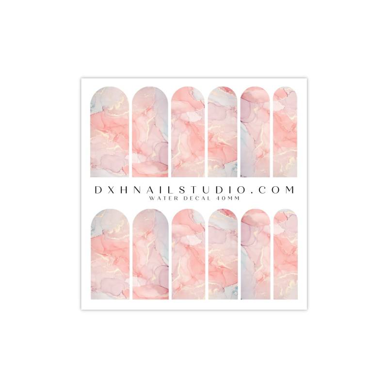 Blush Pink Quartz Marmor Nagel Abziehbilder - Wassertransfer Nail Wraps Für Acryl Gel X Press On Extensions Zubehör von Etsy - DXHNAILCO