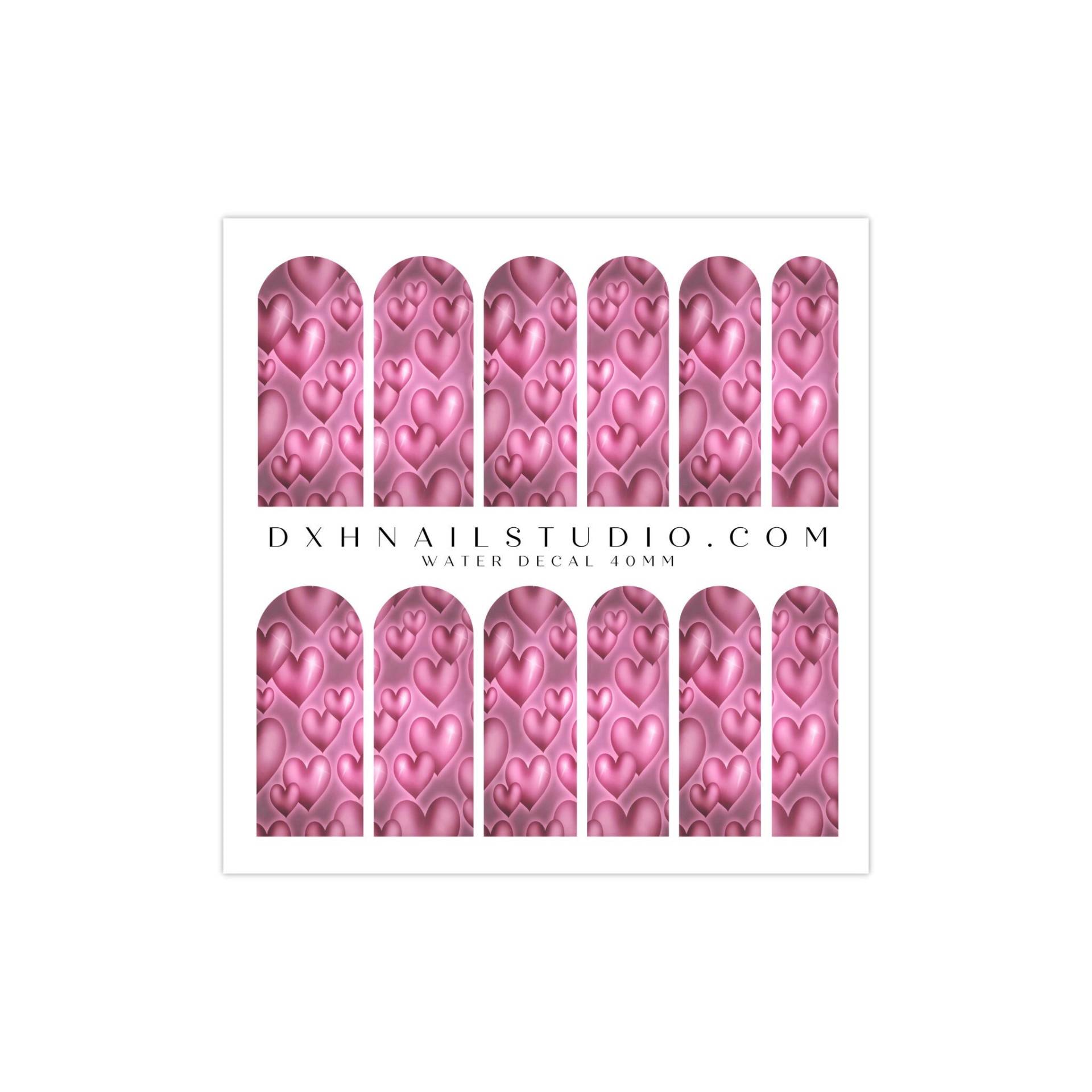 Rose Airbrush Herzen Nagel Aufkleber - Xl Nail Wraps Wassertransfer Art Girly Trending Nageldesigns von Etsy - DXHNAILCO