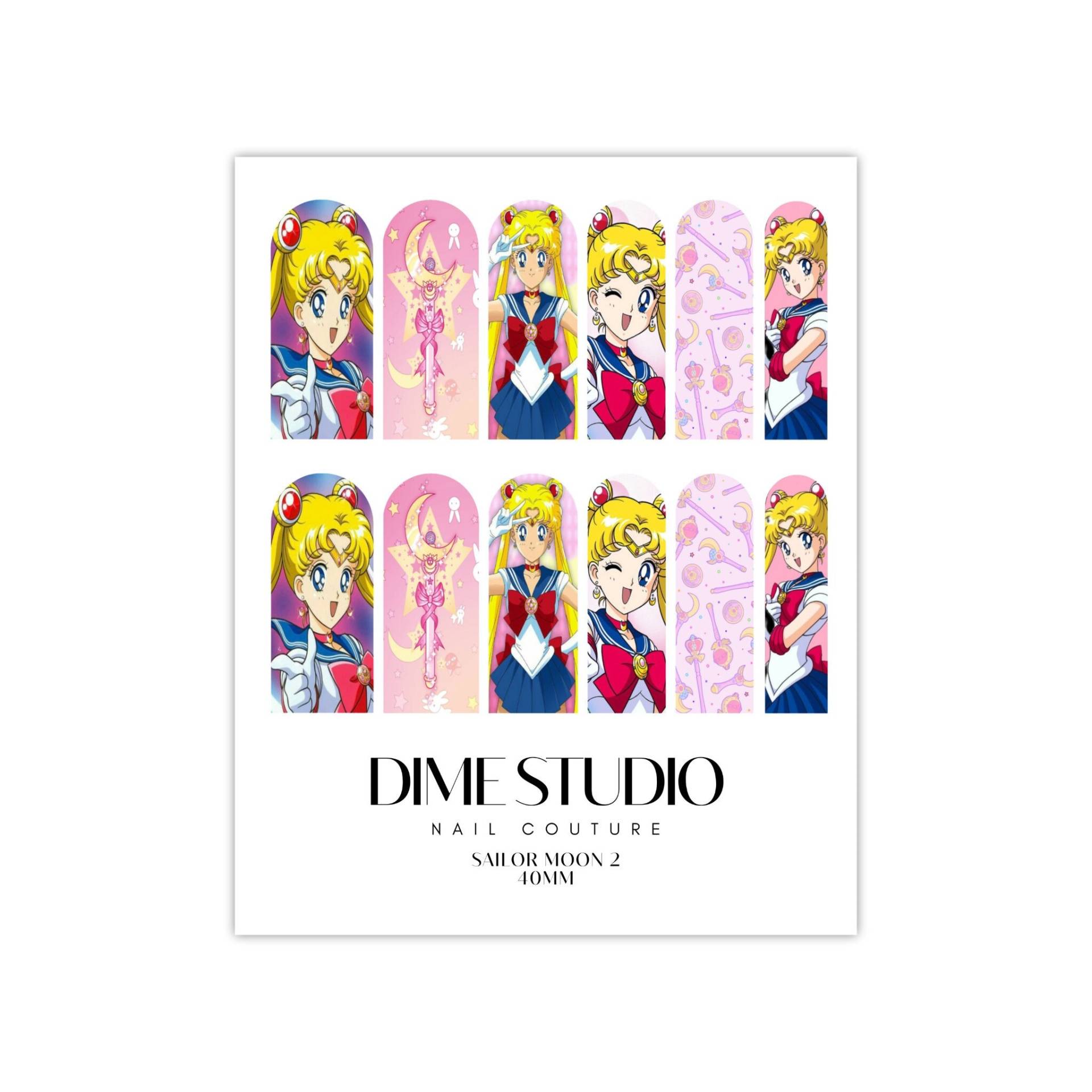 Sailor Girl Kawaii Anime Nagelverpackungen 2 - Moon Nagelabziehbild Wassertransfer Aufkleber Girly Maniküre Zubehör Für Verlängerungen von Etsy - DXHNAILCO