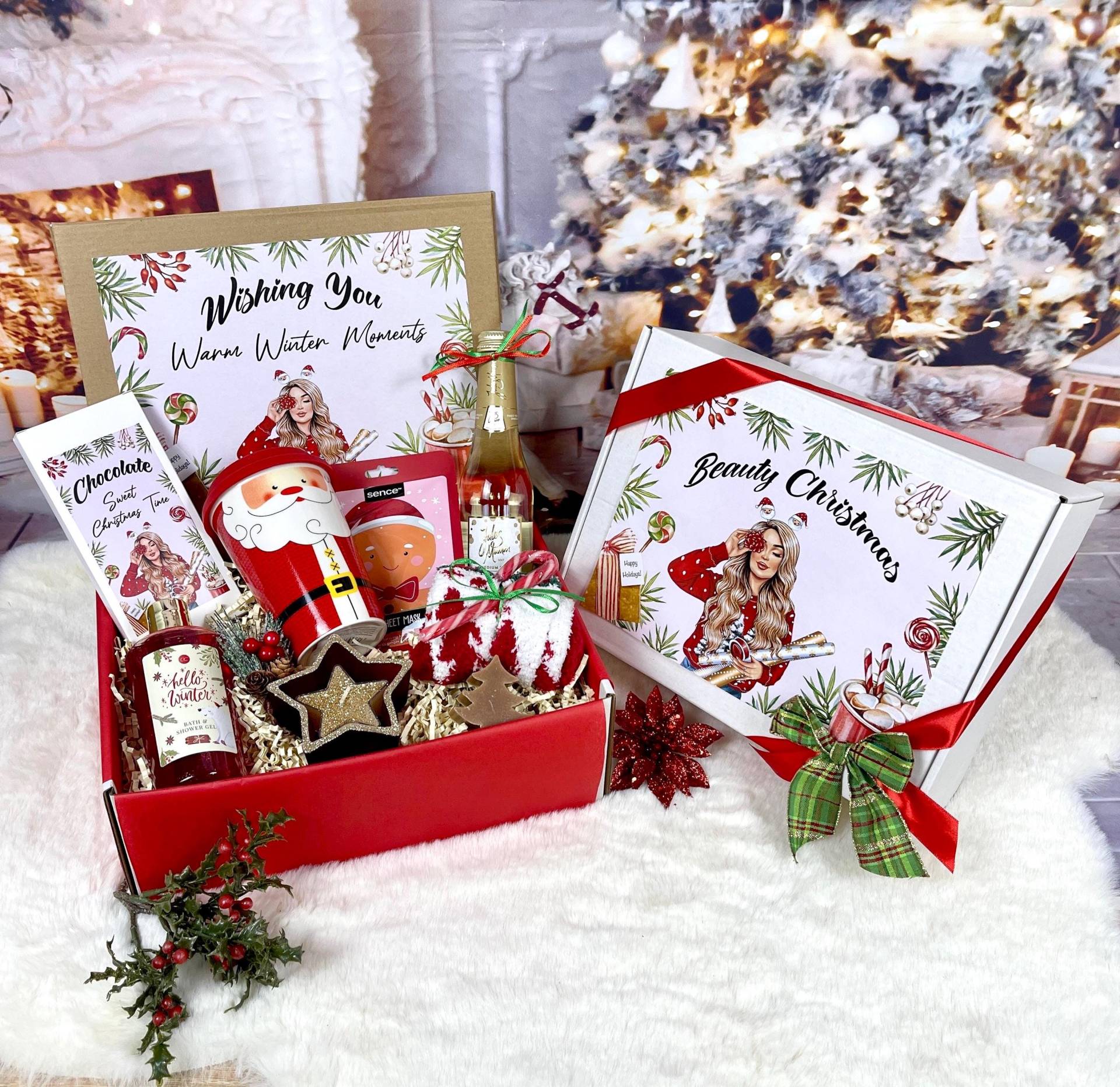 Geschenkbox Beauty Christmas, Weihnachtsgeschenk, Geschenkset, Weihnachten, Wohlfühlset Für Frauen, Weihnachtsset, Weihnachten von Etsy - DarDariBox