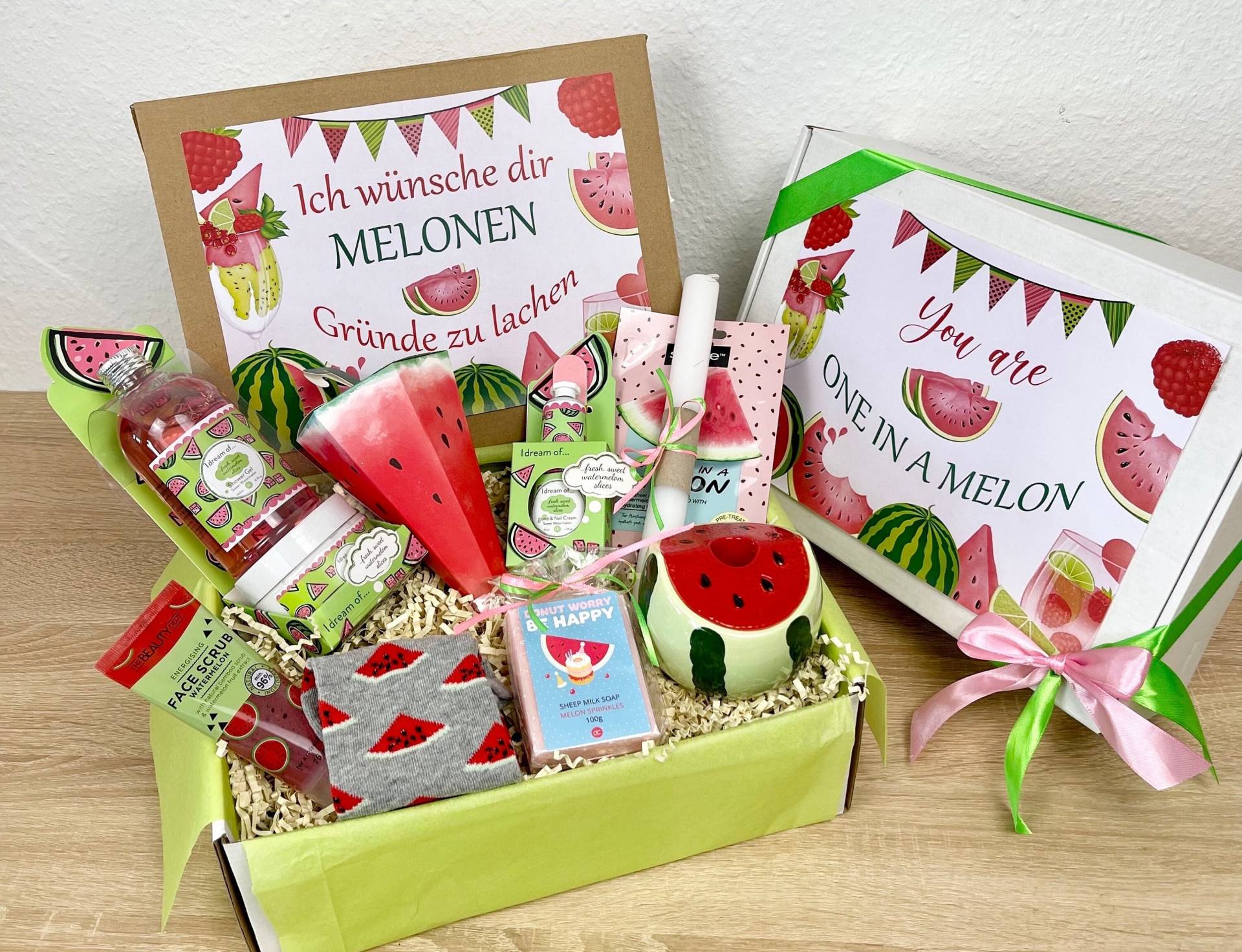 Geschenkbox "Summer Melon", Geschenkset Für Frauen, Geschenk Geburtstag, Sommer Geschenkset, Geschenkkorb Danke von Etsy - DarDariBox