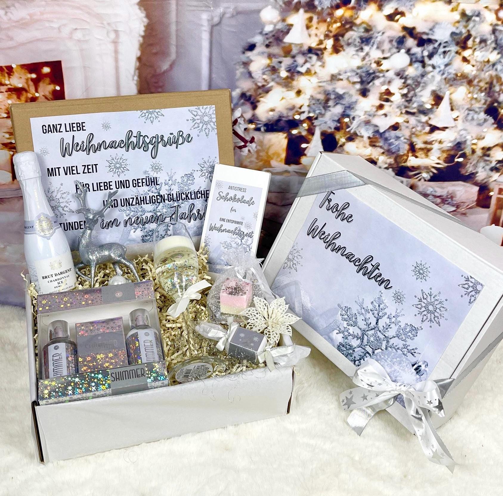 Weihnachtsgeschenk Für Frauen, Geschenkbox, Geschenkset Zu Weihnachten, Weihnachtsgeschenkbox, Wellnessset, Geschenkkorb, Silber Geschenk von Etsy - DarDariBox