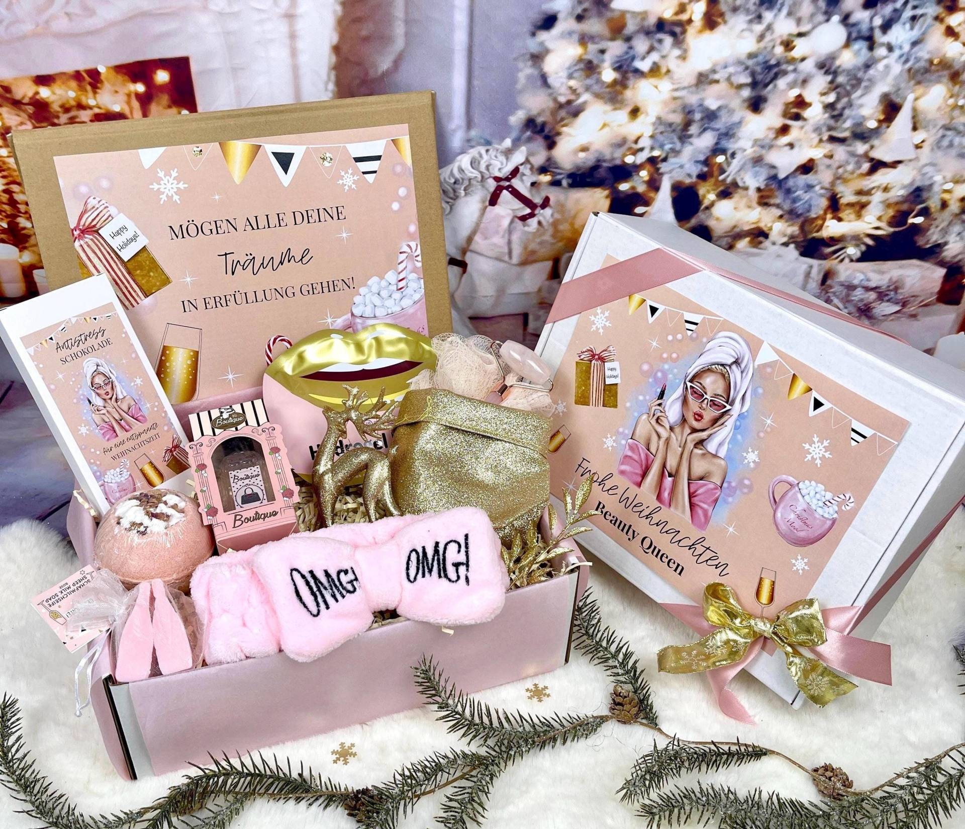 Weihnachtsgeschenkbox „Beauty Queen", Wohlfühlset Für Frauen, Weihnachtsset, Geschenkbox Weihnachten, Geschenkset Sie, Pflegeset von Etsy - DarDariBox