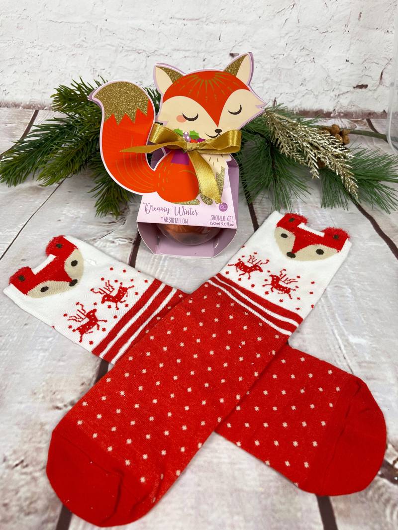 Weihnachtsgeschenkset "Fuchszauber", Wichtelgeschenk, Kleines Weihnachtsgeschenk, Mitbringsel Zu Weihnachten, Fuchs, Geschenkset, Socken von Etsy - DarDariBox