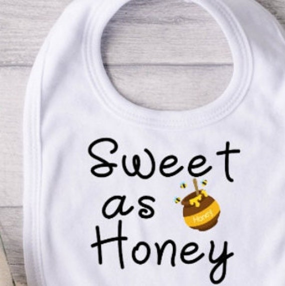 Süß Wie Honig Lätzchen Frottee Tuch Weiß von Etsy - DeesCreationsStore