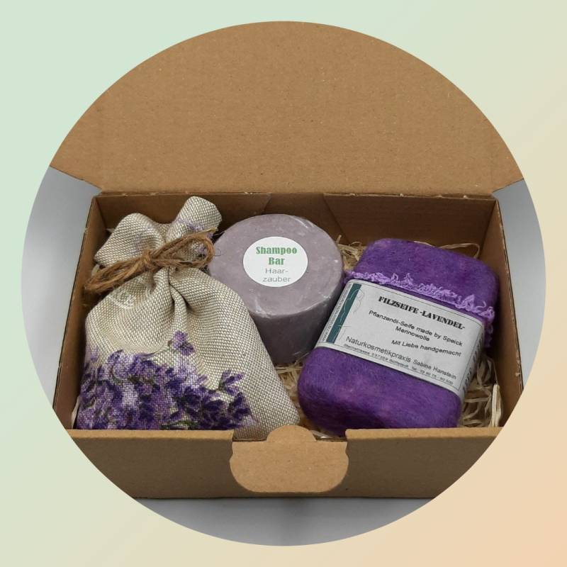 Naturkosmetik Geschenkbox "Lavendel Liebe" Vegan Handgemacht Wellness Beauty Spa Hautpflege Seife Festes Shampoo Weihnachtsgeschenk Frauen von Etsy - DeineNaturkosmetik