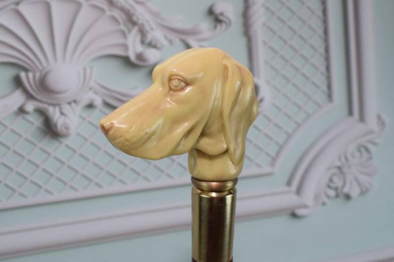 Einzigartiger Bronze Gehstock - Hund Aus Holz Und Vergoldete Windhundhundstock Vintage Elegante Geschenkidee von Etsy - DekorStyle