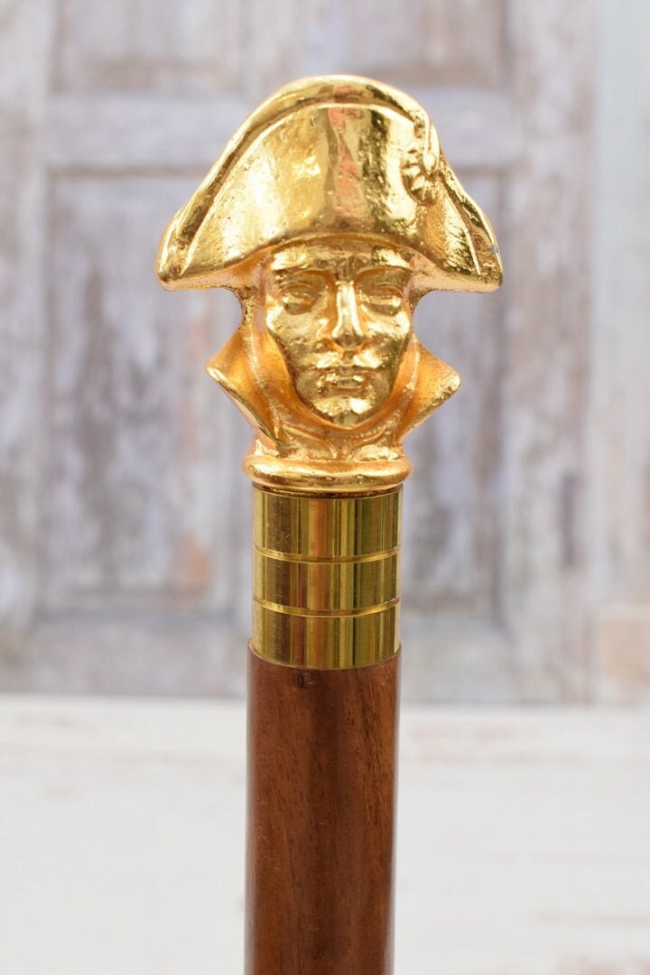 Napoleon Bonaparte Gehstock - Aus Holz Und Messing Geschenk Für Großvater Vater Holzstock Art Deco von Etsy - DekorStyle