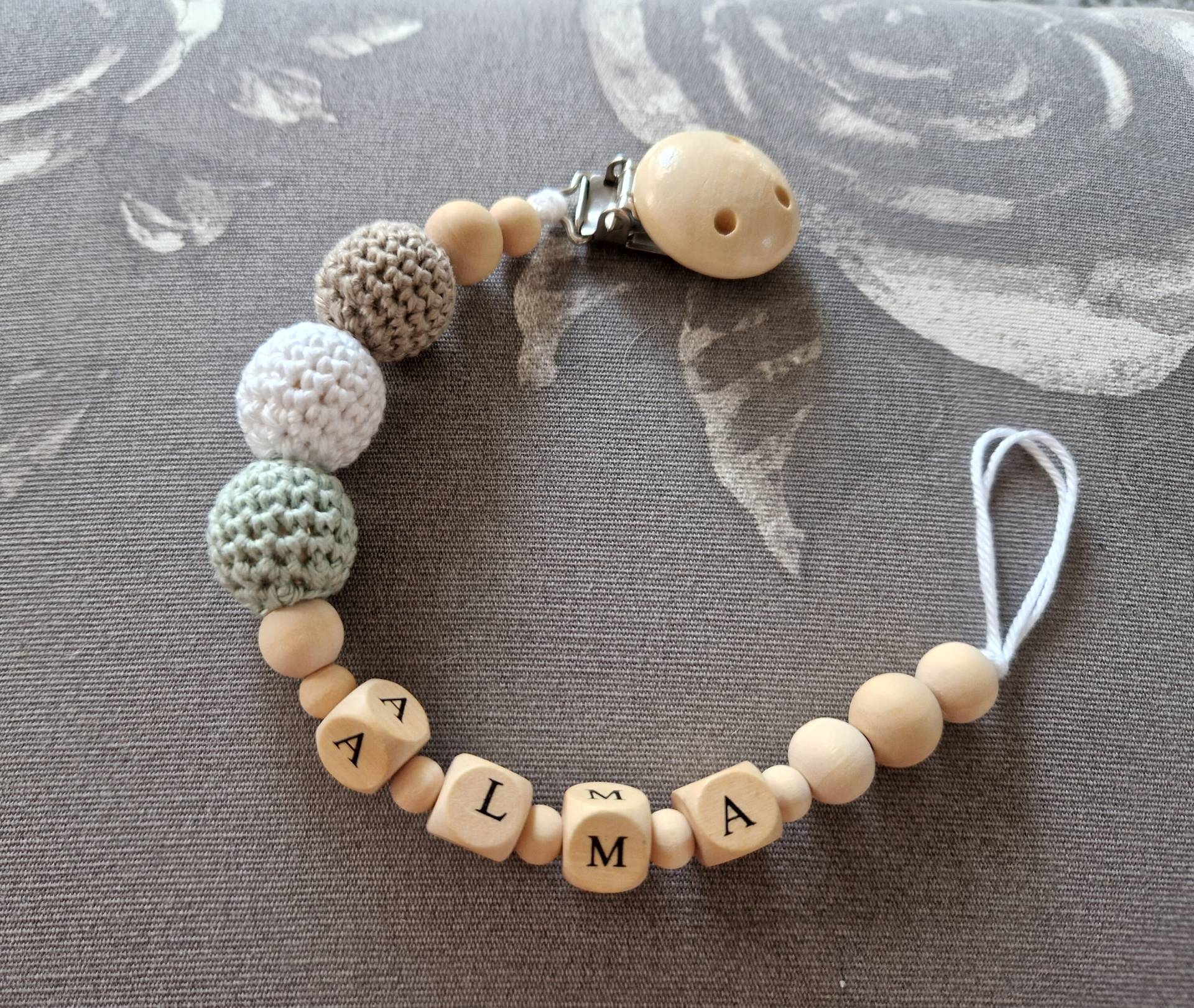 Schnullerkette Mit Namen, Gehäkelt, Name Optional von Etsy - Dekoschneckchen