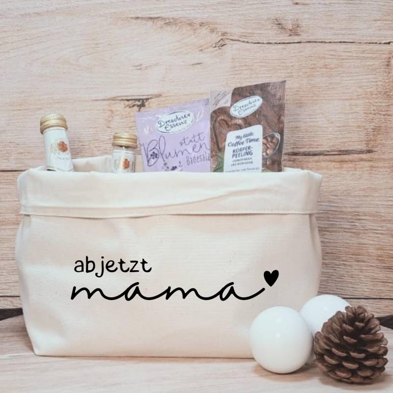 Geschenkkörbchen/ Geschenkkorb Zum Selbstbefüllen "Ab Jetzt Mama" von Etsy - Dekozauberstueberl