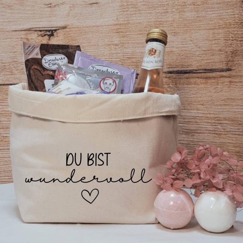 Geschenkkörbchen/ Geschenkkorb Zum Selbstbefüllen "Du Bist Wundervoll" von Etsy - Dekozauberstueberl