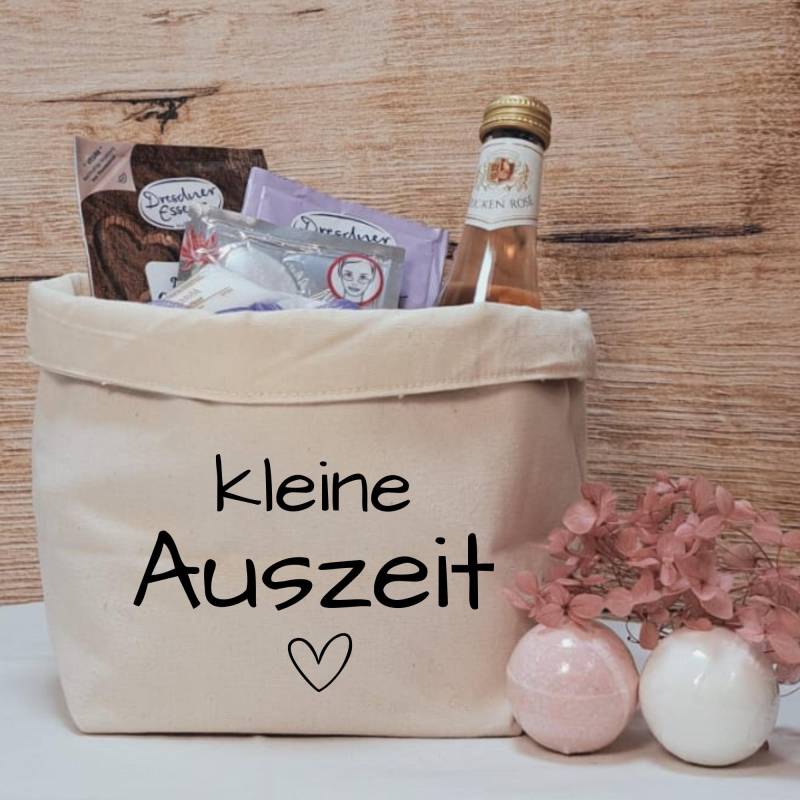 Geschenkkörbchen/ Geschenkkorb Zum Selbstbefüllen "Kleine Auszeit" von Etsy - Dekozauberstueberl