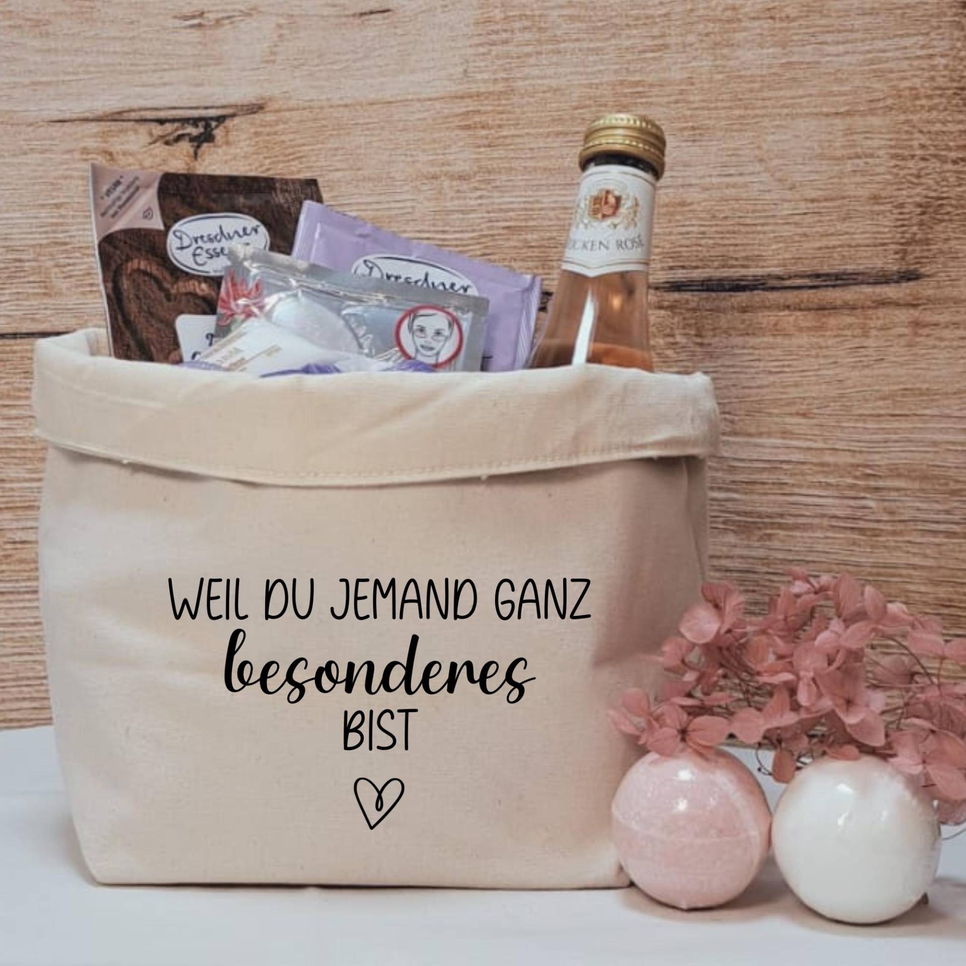 Geschenkkörbchen/ Geschenkkorb Zum Selbstbefüllen "Weil Du Jemand Ganz Besonderes Bist" von Etsy - liiebevollverschenkt