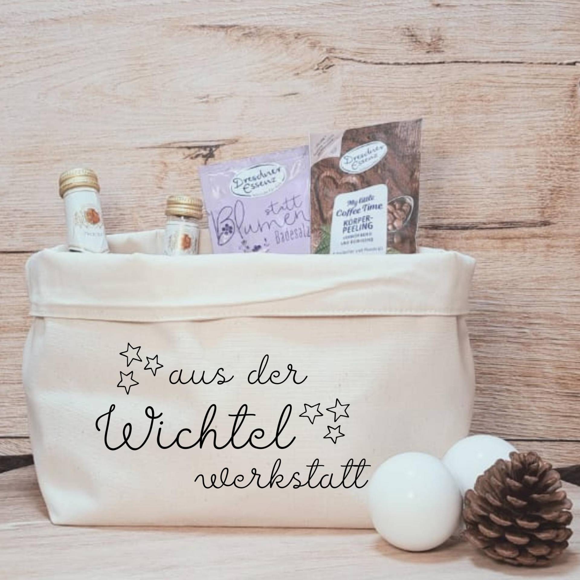 Geschenkkörbchen/Geschenkkorb Zum Selbstbefüllen "Aus Der Wichtel Werkstatt" von Etsy - Dekozauberstueberl