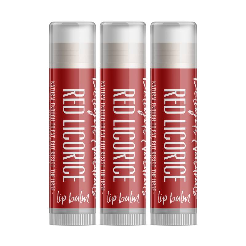 Delight Naturals Red Lakritz Lippenbalsam - Dreierpack von Etsy - DelightNaturals