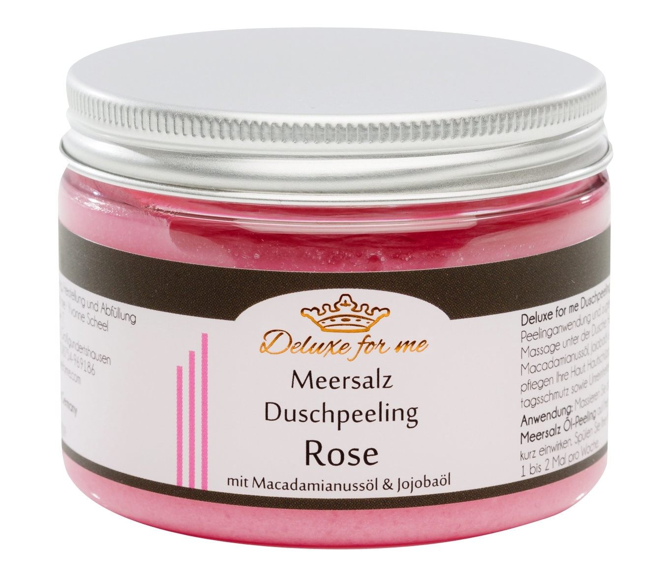 61.76Eur/1Kg Duschpeeling Rose Duschmousse Meersalz von Etsy - Deluxeforme