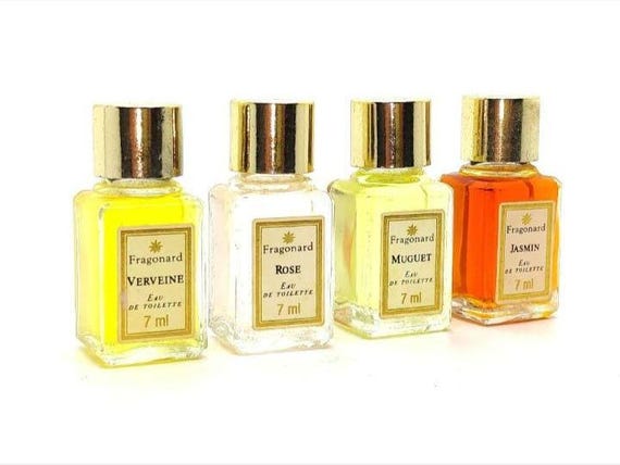 Fragonard Set Von 4 Miniaturen | Eau De Toilette Miniatur Parfum Reisegröße 7 Ml Vintage 1990Er Jahre von Etsy - DerAusstatter