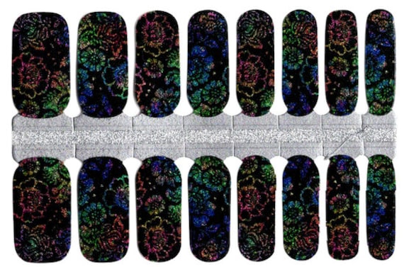 Rainbow Sketch Nagellack Wraps von Etsy - DesNailsandMore