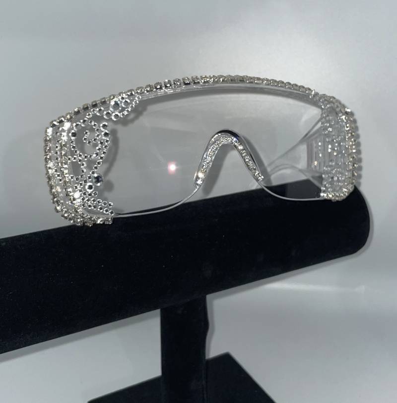 strass Augen Brille | Swirl Silber Bling Robuster Augenschutz Geschenk Für Krankenschwestern Und Handwerker von Etsy - DesignsByJMoB