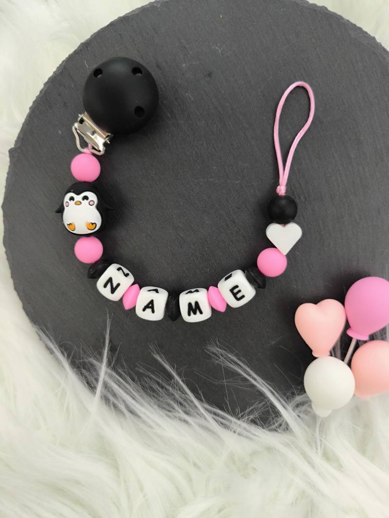 Schnullerkette " Pinguin Personalisiert Mit Namen Inkl. Geschenkbeutel Individueller Nachricht Aufgedruckt von Etsy - Dewuna