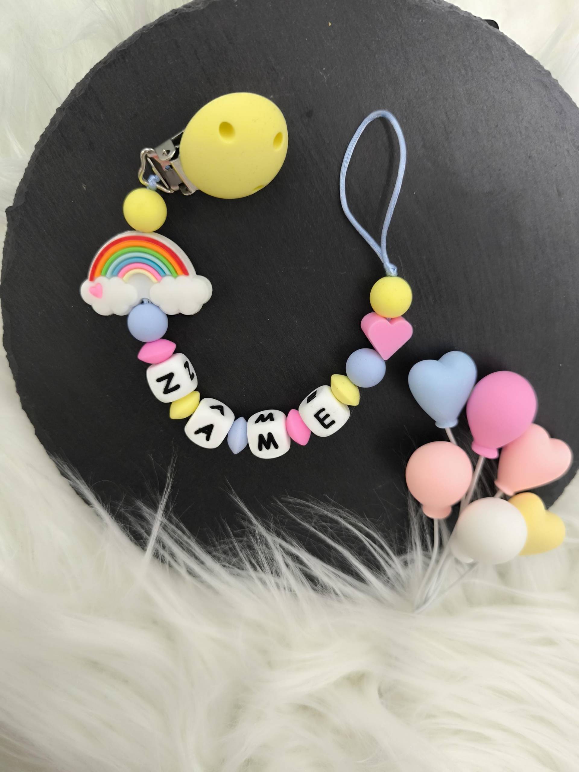 Schnullerkette " Rainbow Personalisiert Mit Namen Inkl. Geschenkbeutel Individuellem Aufdruck von Etsy - Dewuna