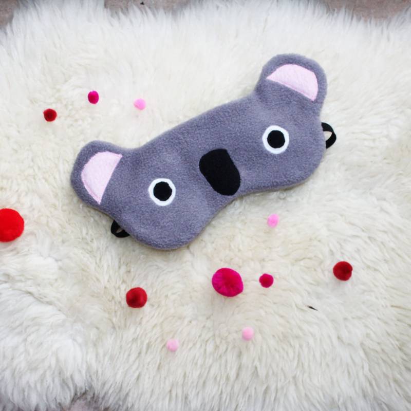 Schlafmaske, Schlafbrille Koala Aus Fleece Junge Frauen Männer Mädchen Reisemaske Augenmaske Augenbinde von Etsy - DieSchnukkis