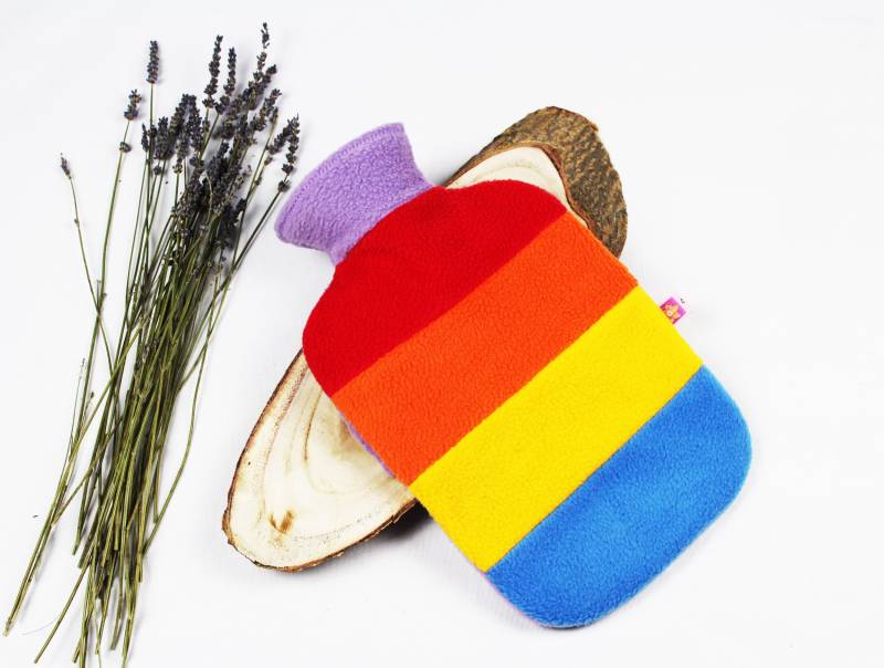 Wärmflaschenbezug, Wärmflaschenhülle Regenbogen Bunt Aus Fleece, Ohne Plastikflasche, Für 2L Handelsüblichen Flaschen Wie Fashy Usw von Etsy - DieSchnukkis