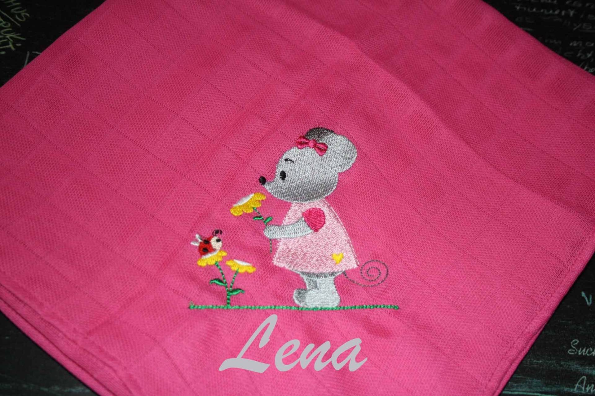 Mullwindel Spucktuch Maus Mäuschen Pink Mit Namen W262 Mullwindel Spucktuch Maus Mäuschen Pink Mit Namen W262 von Etsy - DieWichtelstickerei
