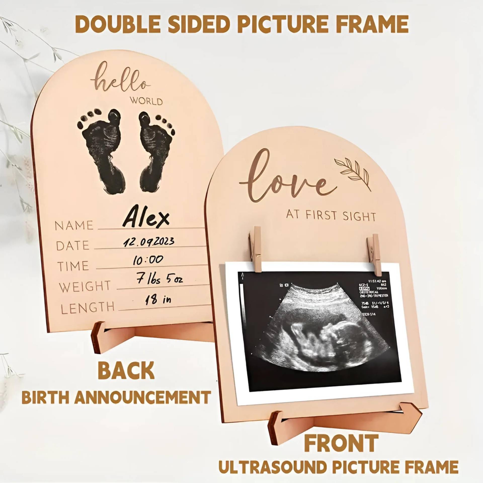 Hölzerner Ultraschall-Fotorahmen, Geschenk Geburt, Baby-Geschenke, Schwangerschaftansagezeichen, Schwangerschaftsgeschenk Für Mütter, Raumdekor von Etsy - DioziShop