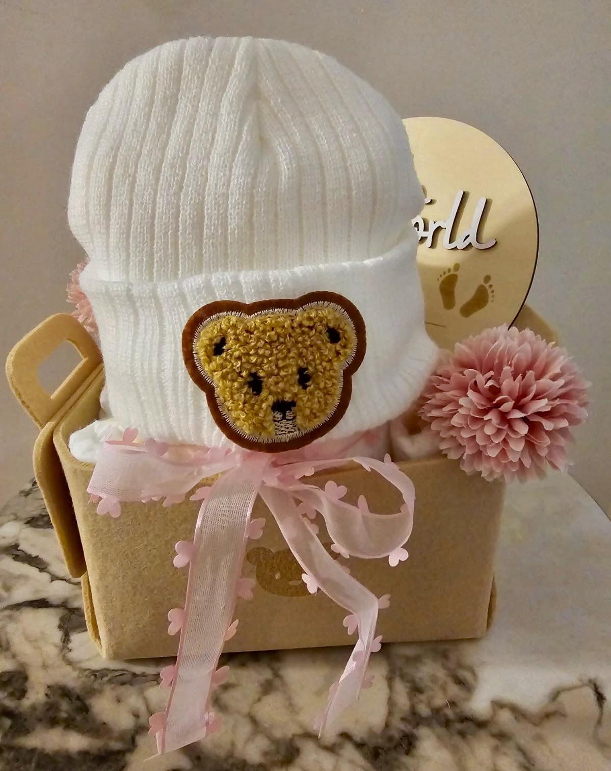 Geschenkkorb Windeltorte Baby Mädchen Im Rosa Als Geschenk Zur Geburt Zurtaufe Oder Babyshower von Etsy - DorasWindelzauber