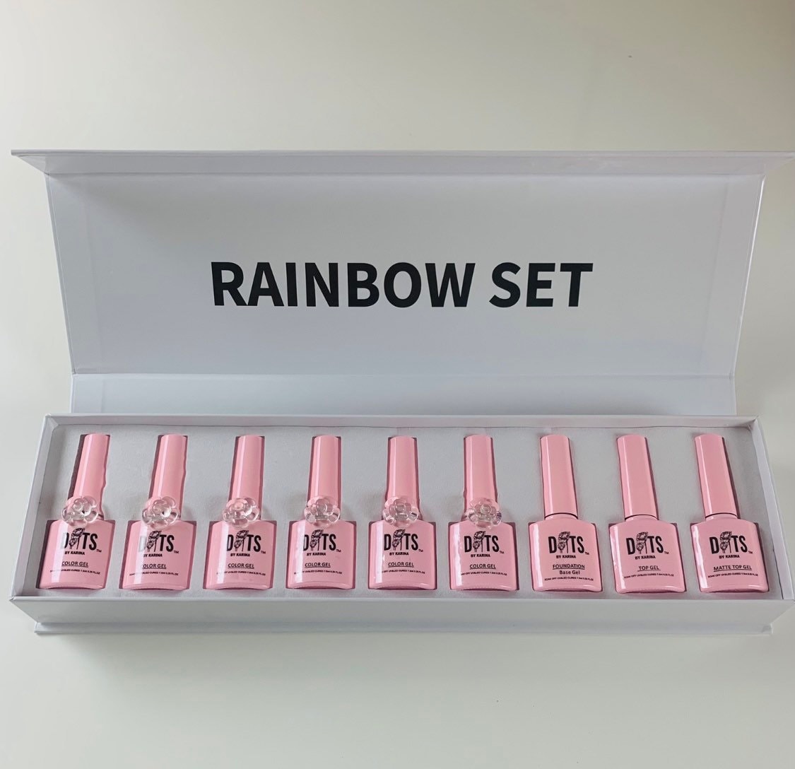 Rainbow Set Gel Nagellack von Etsy - DotsByKarina