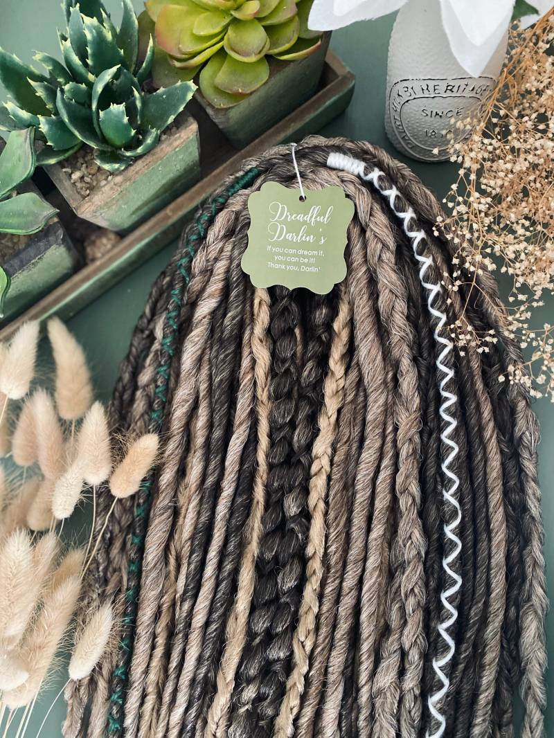 Die Andra. Gemischtes Ombré Wikinger Set. | Full Set = 50 Doppelendige Dreadlocks Dreadlock-Erweiterungen. Faux Dreads. Wählen Sie Ihre Menge von Etsy - DreadfulDarlins