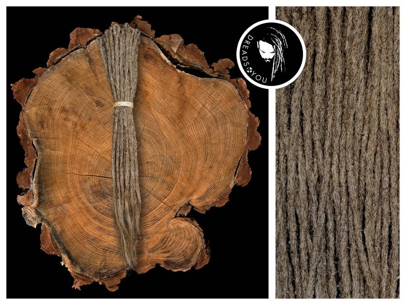 Dreadlock Extensions Braun 35-40cm Ø 4-6mm Single Ended Europ. Echthaar Zum Einflechten von Etsy - Dreads4youShop